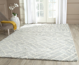 Safavieh Casablanca Shag 810 Blue/Ivory Area Rug Room Scene Feature