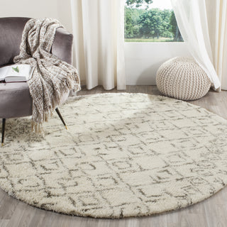 Safavieh Casablanca Shag 845 Ivory/Grey Area Rug Room Scene