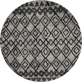 Safavieh Casablanca Shag 845 Grey/Charcoal Area Rug Round