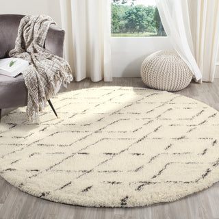 Safavieh Casablanca Shag 847 Ivory/Brown Area Rug Room Scene