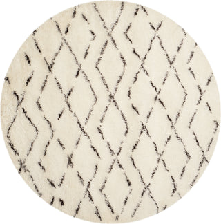 Safavieh Casablanca Shag 847 Ivory/Brown Area Rug Round