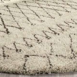 Safavieh Casablanca Shag 851 Ivory/Dark Brown Area Rug Detail