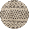 Safavieh Casablanca Shag 851 Ivory/Dark Brown Area Rug Round