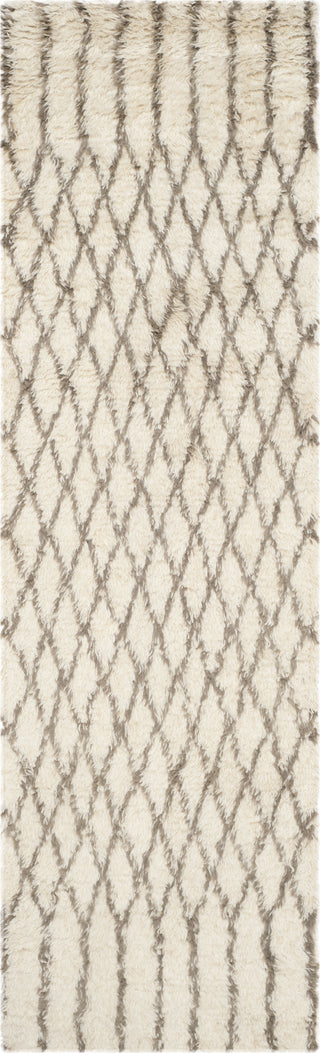 Safavieh Casablanca Shag 860 Ivory/Grey Area Rug Runner