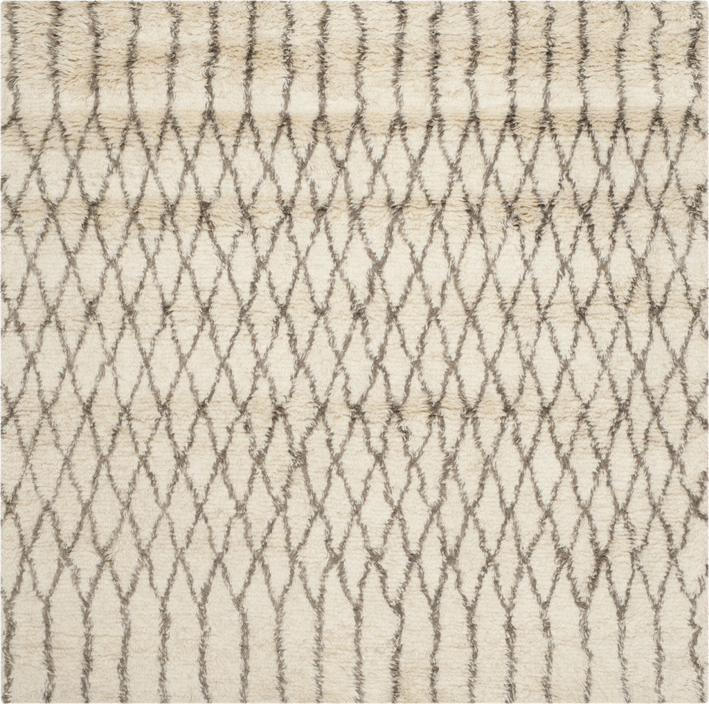 Safavieh Casablanca Shag 860 Ivory/Grey Area Rug 6' Square