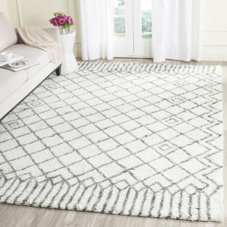 Safavieh Casablanca Shag 894 Ivory/Grey Area Rug Room Scene