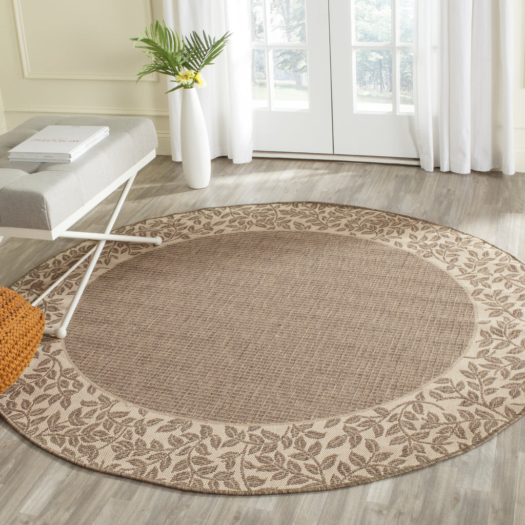 Safavieh Courtyard CY0727 Brown/Natural Area Rug Room Scene Feature
