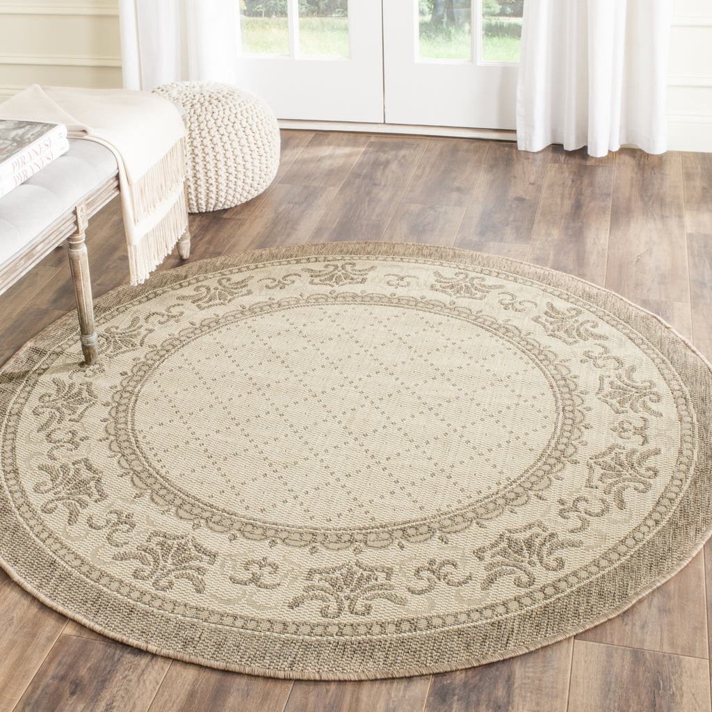 Safavieh Courtyard CY0901 Natural/Brown Area Rug Room Scene Feature