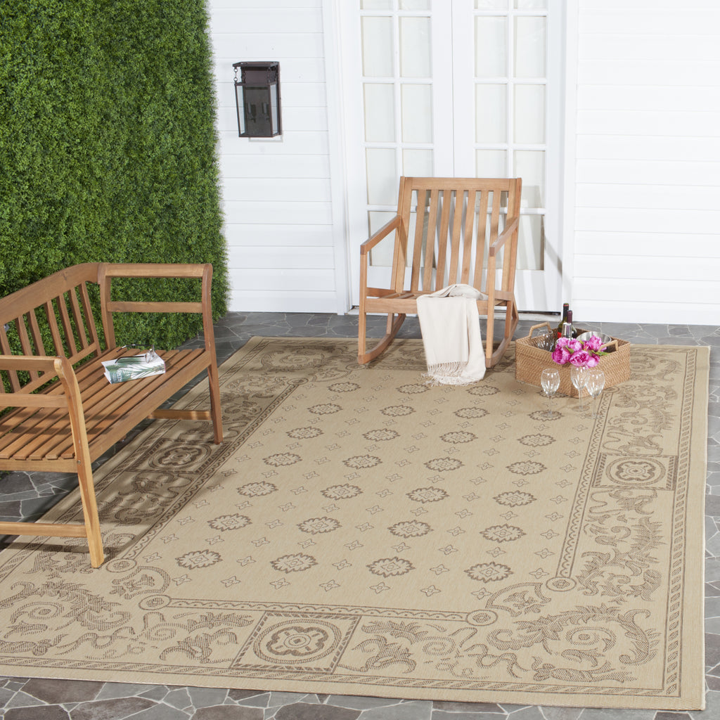 Safavieh Courtyard CY1356 Natural/Brown Area Rug Room Scene Feature