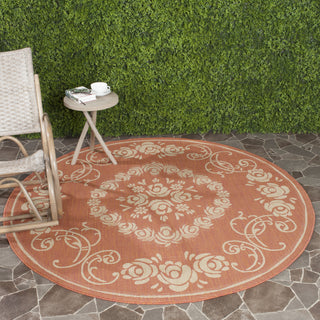 Safavieh Courtyard CY1893 Terracotta/Natural Area Rug Room Scene Feature