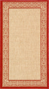 Safavieh Courtyard CY2099 Natural/Red Area Rug main image