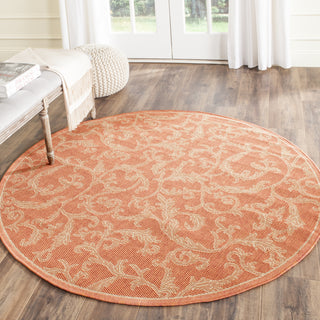 Safavieh Courtyard CY2653 Terracotta/Natural Area Rug Room Scene Feature