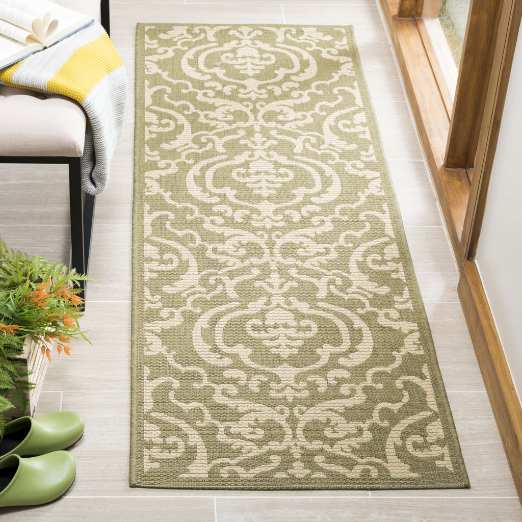 Safavieh Courtyard CY2663 Olive/Natural Area Rug  Feature