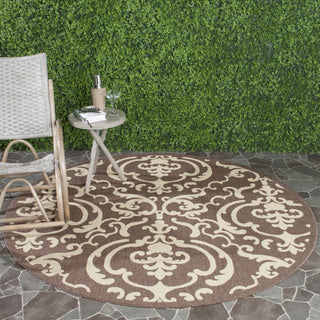 Safavieh Courtyard CY2663 Chocolate/Natural Area Rug Room Scene Feature