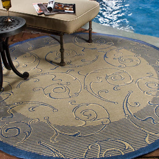 Safavieh Courtyard CY2665 Natural/Blue Area Rug 