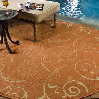 Safavieh Courtyard CY2665 Terracotta/Natural Area Rug 