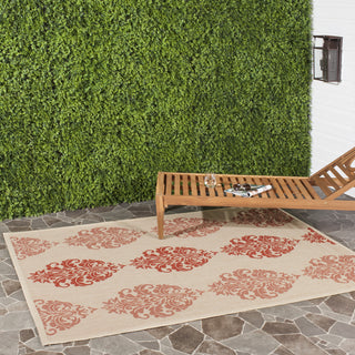 Safavieh Courtyard CY2720 Natural/Red Area Rug 