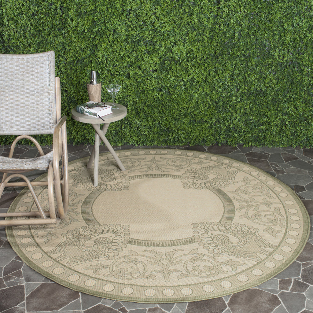 Safavieh Courtyard CY2965 Natural/Olive Area Rug Room Scene Feature