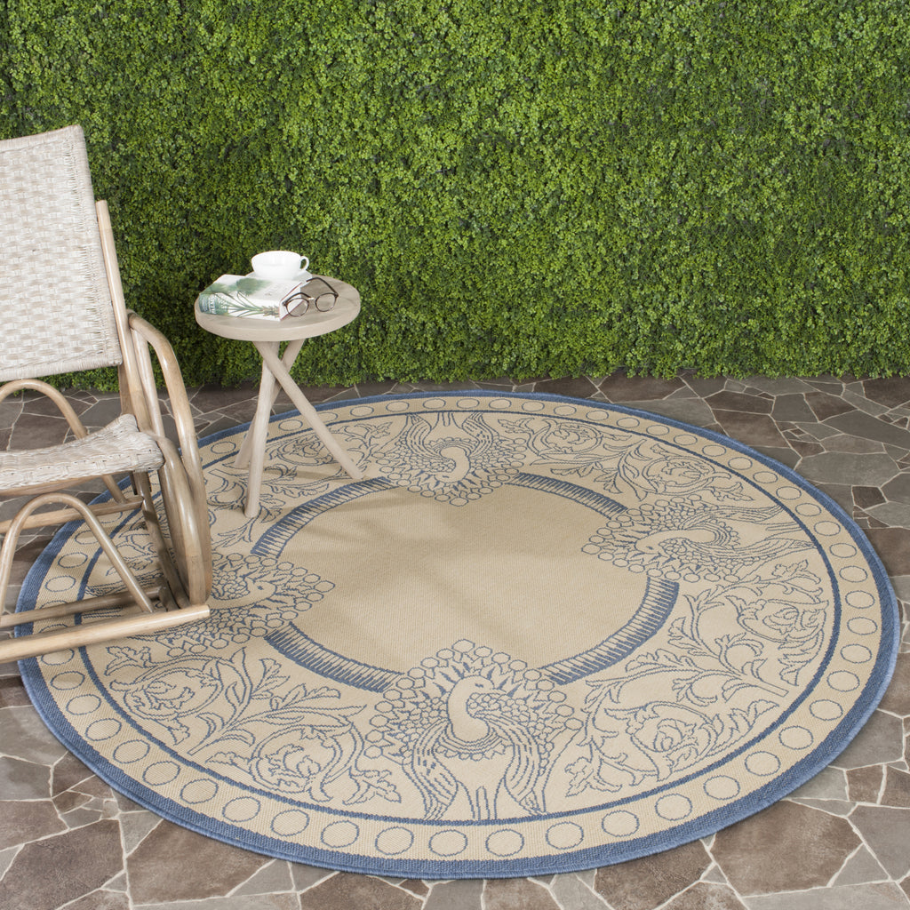 Safavieh Courtyard CY2965 Natural/Blue Area Rug Room Scene Feature