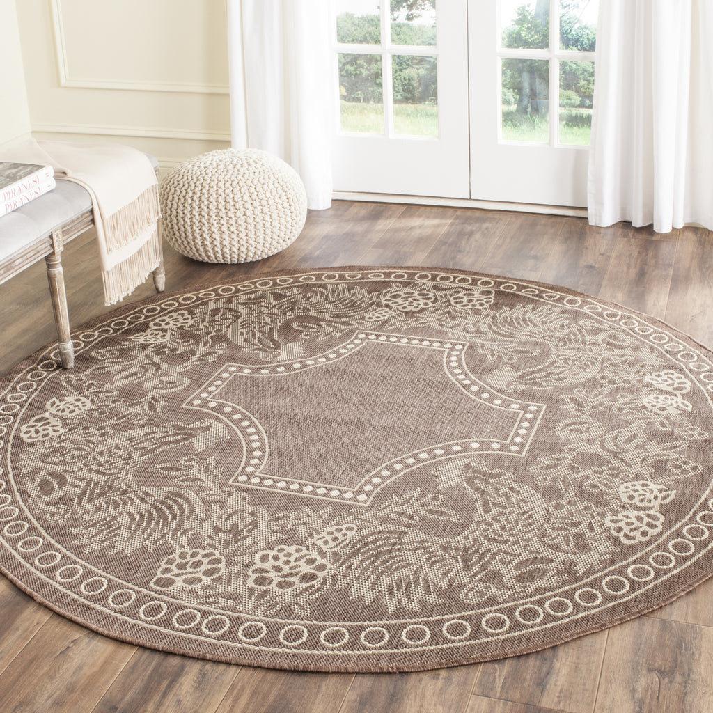 Safavieh Courtyard CY3305 Chocolate/Natural Area Rug  Feature