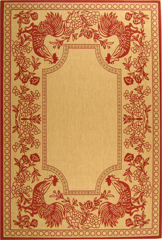 Safavieh Courtyard CY3305 Natural/Red Area Rug 