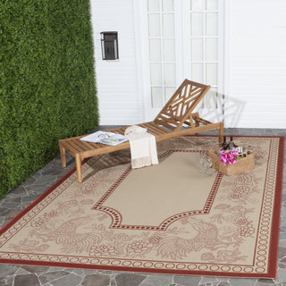 Safavieh Courtyard CY3305 Natural/Red Area Rug 