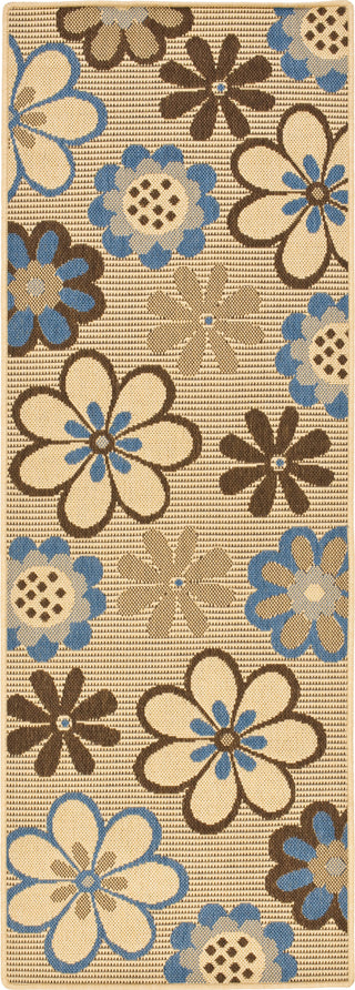 Safavieh Courtyard CY4035B Natural Brown/Blue Area Rug 