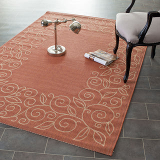 Safavieh Courtyard CY5139A Terracotta/Beige Area Rug  Feature