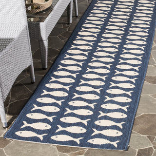 Safavieh Courtyard CY6013 Navy/Beige Area Rug  Feature