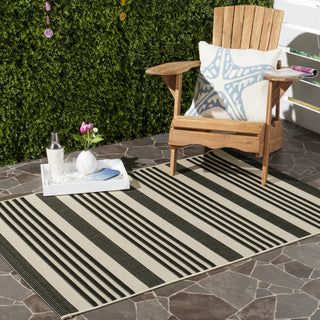 Safavieh Courtyard CY6062 Black/Bone Area Rug  Feature