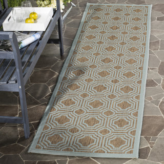 Safavieh Courtyard CY6112 Brown/Aqua Area Rug 