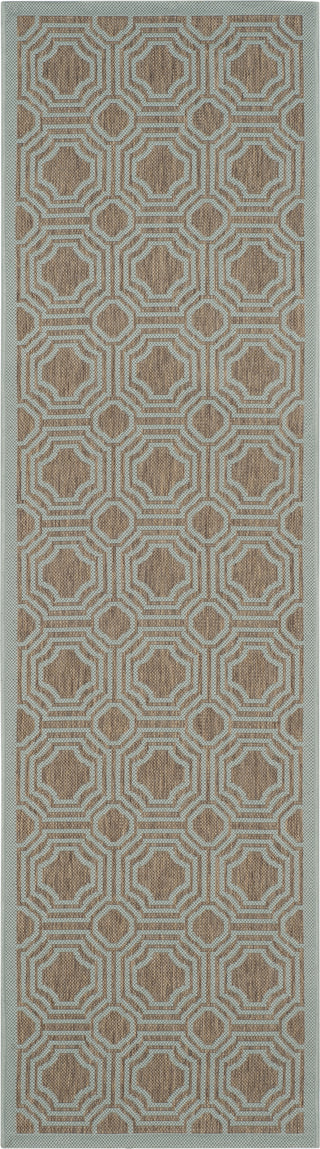 Safavieh Courtyard CY6112 Brown/Aqua Area Rug 