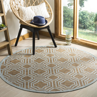 Safavieh Courtyard CY6112 Brown/Aqua Area Rug  Feature