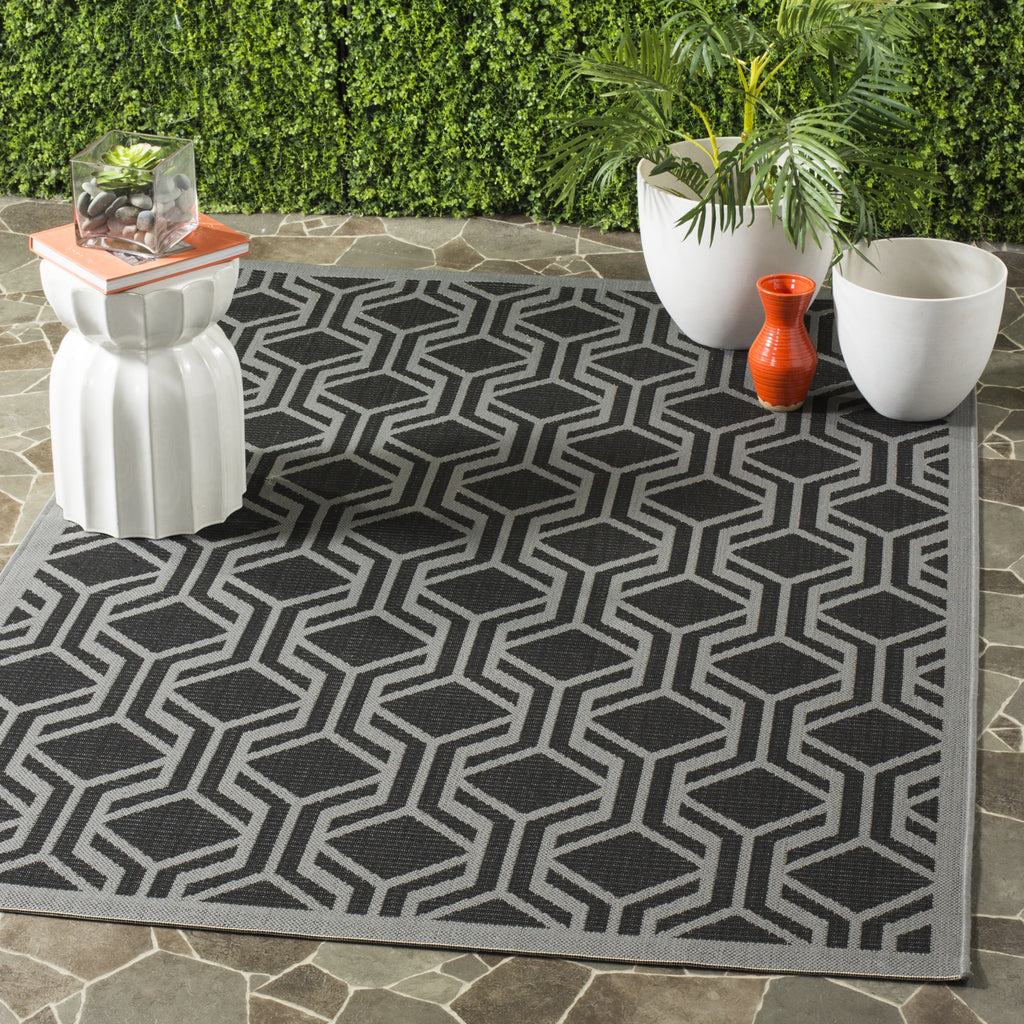 Safavieh Courtyard CY6114 Black/Anthracite Area Rug  Feature