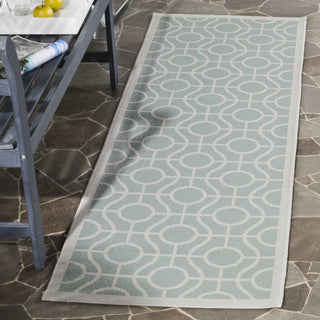 Safavieh Courtyard CY6115 Aqua/Light Grey Area Rug  Feature