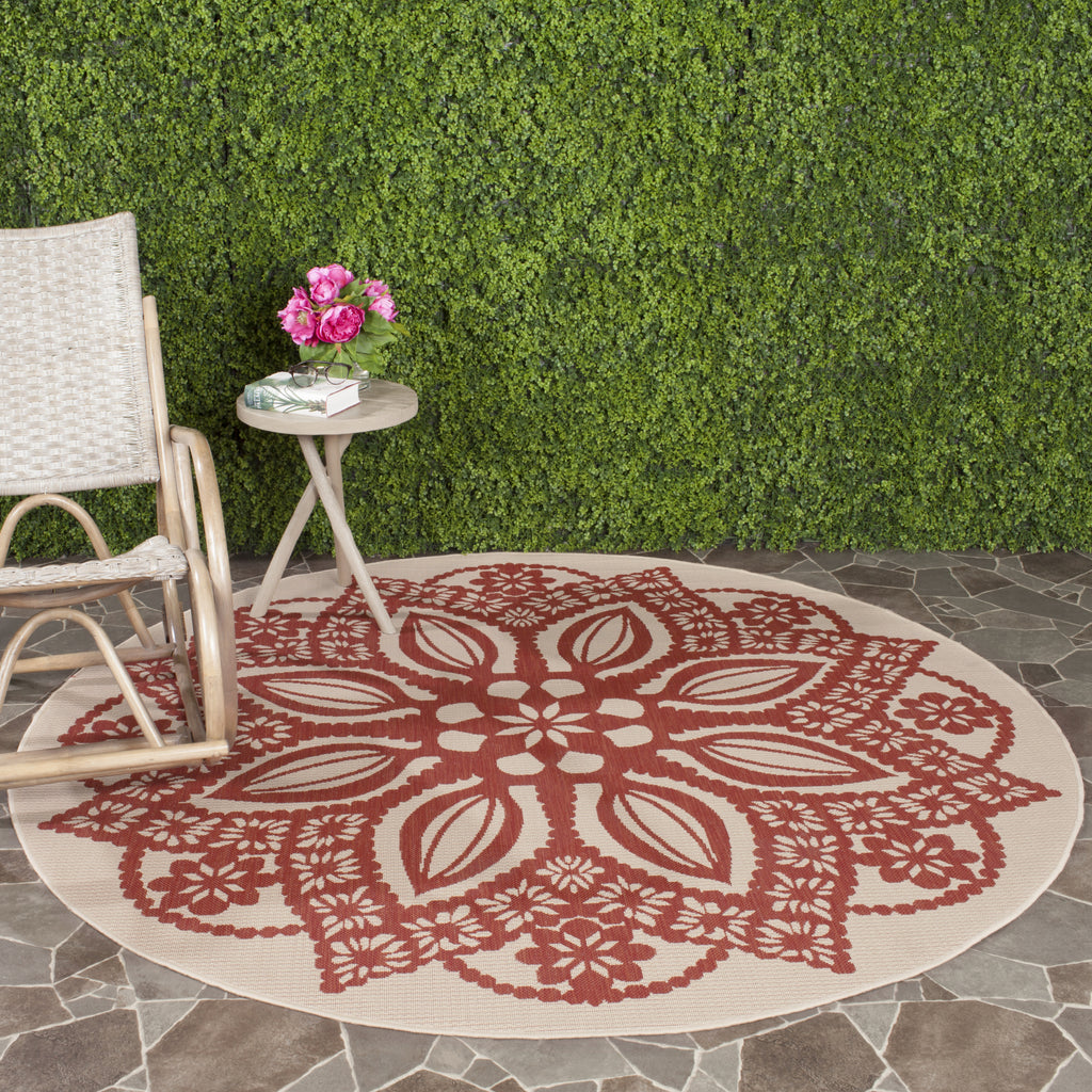 Safavieh Courtyard CY6139 Beige/Red Area Rug  Feature