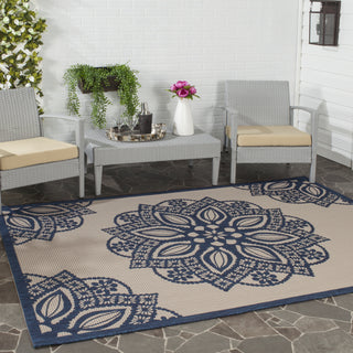 Safavieh Courtyard CY6139 Beige/Navy Area Rug  Feature