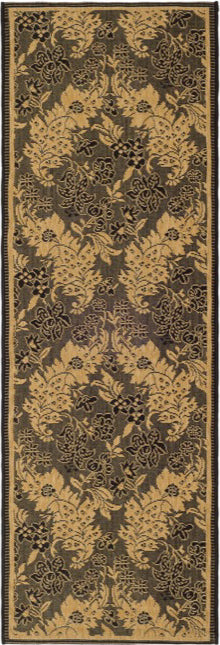 Safavieh Courtyard CY6582 Black/Natural Area Rug 