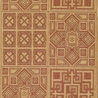 Safavieh Courtyard CY6947 Natural/Brick Area Rug 