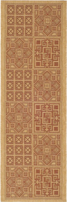 Safavieh Courtyard CY6947 Natural/Brick Area Rug 