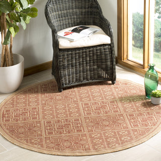 Safavieh Courtyard CY6947 Natural/Brick Area Rug 