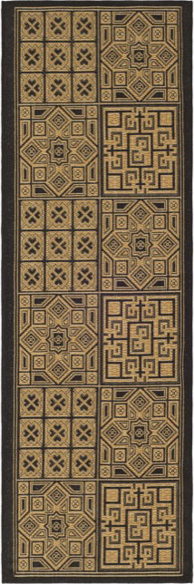 Safavieh Courtyard CY6947 Black/Natural Area Rug 