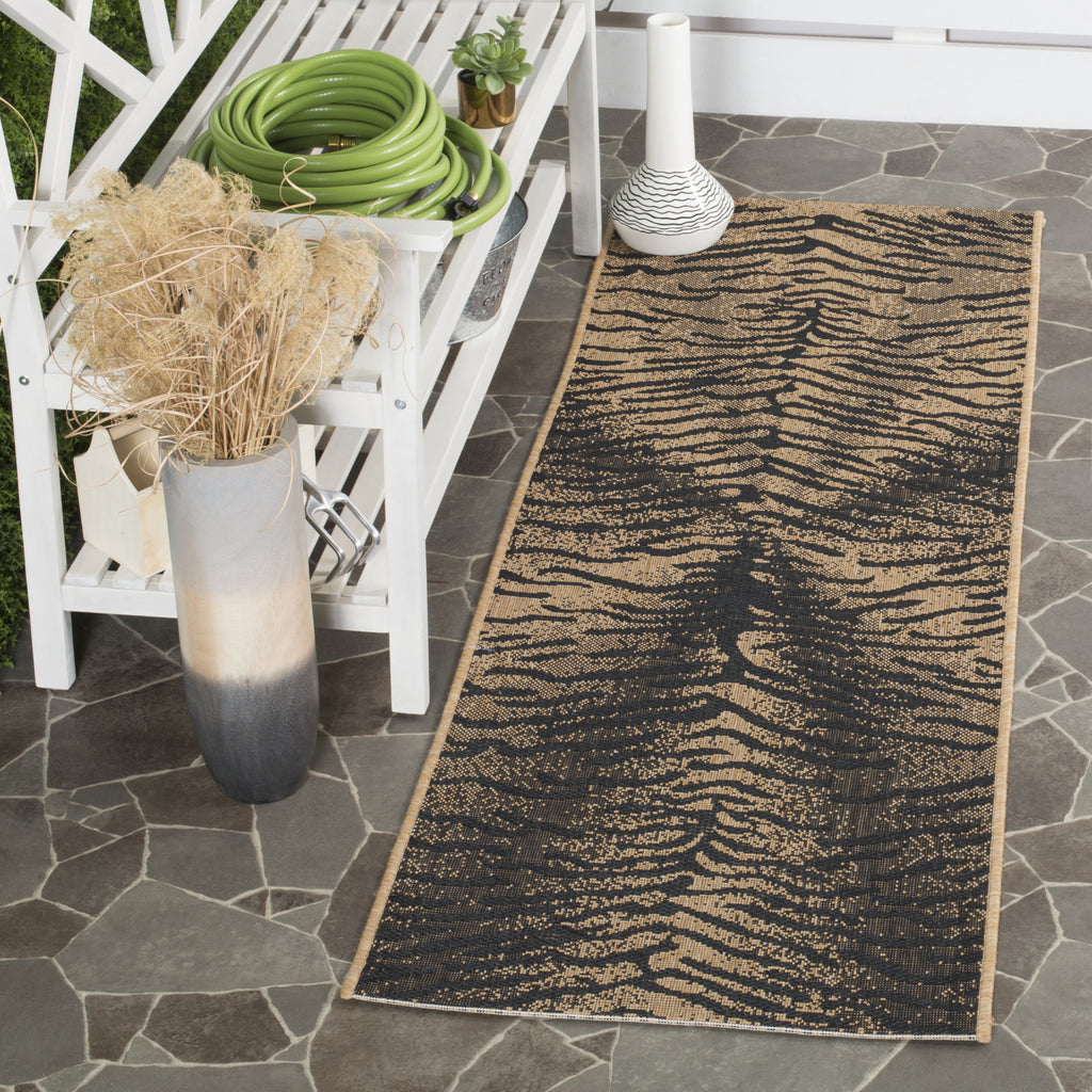 Safavieh Courtyard CY6953 Black/Natural Area Rug  Feature