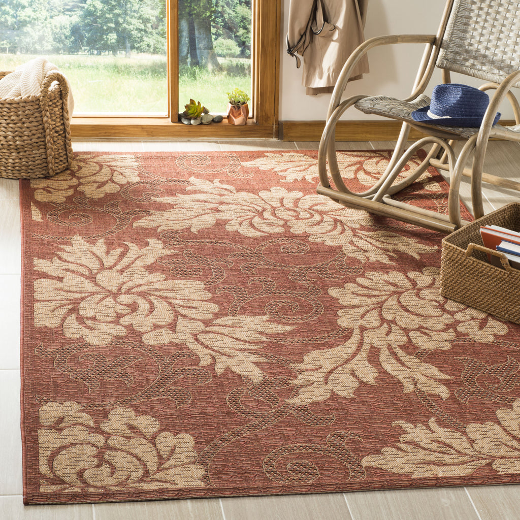 Safavieh Courtyard CY6957 Brick/Natural Area Rug  Feature