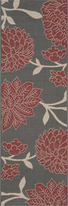 Safavieh Courtyard CY7321 Anthracite/Red Area Rug 