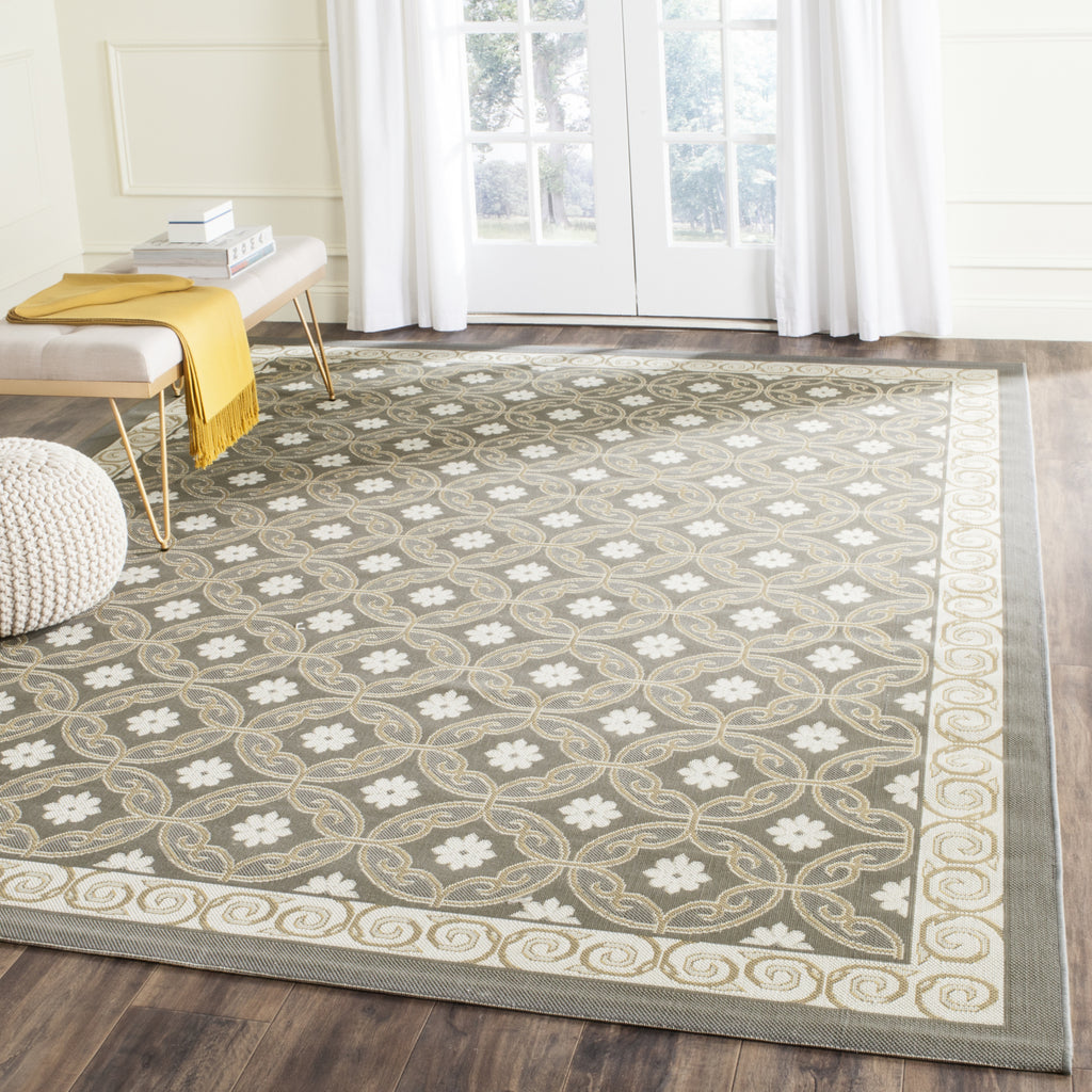 Safavieh Courtyard CY7810 Anthracite/Light Grey Area Rug  Feature