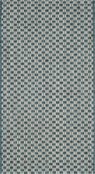 Safavieh Courtyard CY8653 Turquoise/Light Grey Area Rug main image