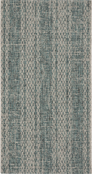 Safavieh Courtyard CY8736 Light Grey/Teal Area Rug main image