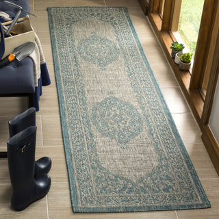 Safavieh Courtyard CY8751 Light Grey/Aqua Area Rug 