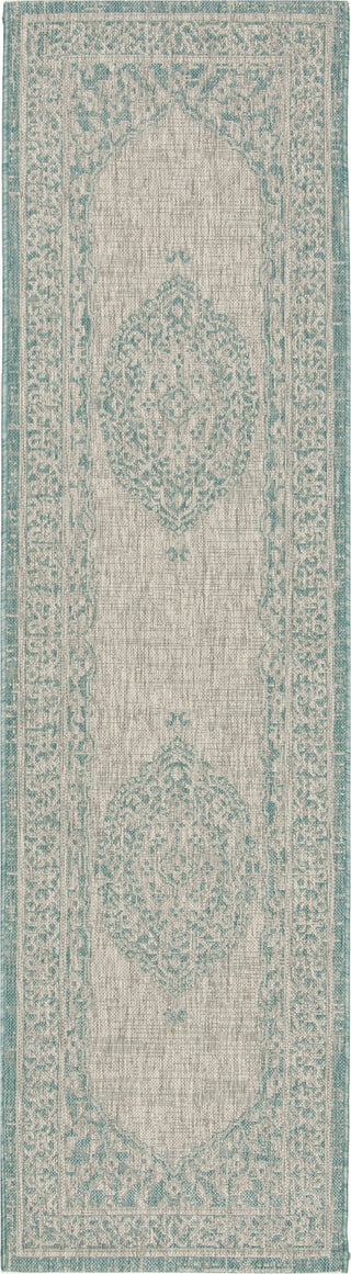 Safavieh Courtyard CY8751 Light Grey/Aqua Area Rug 